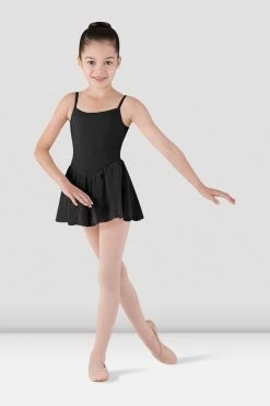 Cheapest 🛒 BLOCHSTORE-US 👧 Girls 👗 Skirted Camisole Leotard Black 🔥