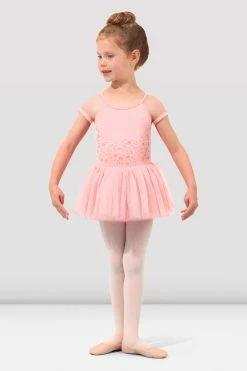 New ❤️ BLOCHSTORE-US 👧 Girls Dora Cap Sleeve Tutu Leotard 🍬 Candy Pink ✔️