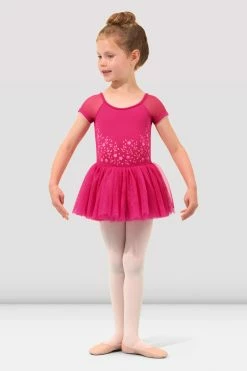 Promo ๐ BLOCHSTORE-US ๐ง Girls Dora Cap Sleeve Tutu Leotard Hot Pink ๐