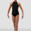 Cheapest 👏 BLOCHSTORE-US 👧 Girls Arianna Halter Leotard Black 😍 -Children Dancewear Sales CL4345 BLK Front