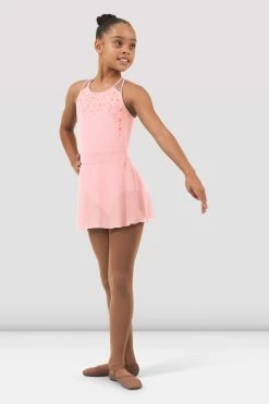 Wholesale 😍 BLOCHSTORE-US 👧 Girls Candace Mesh 👗 Skirted Leotard 🍬 Candy Pink ✔️