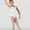 Best deal 😀 BLOCHSTORE-US 👧 Girls Basic Round Neck Tank Leotard White 🔔 -Children Dancewear Sales CL5405 WHT 01