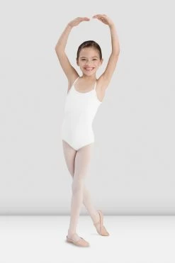 Brand new 💯 BLOCHSTORE-US 👧 Girls Basic Camisole Leotard White ❤️