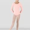 Flash Sale 👏 BLOCHSTORE-US 👧 Girls Basic Long Sleeve Leotard Light Pink 🔥