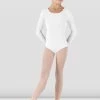 Best reviews of 🧨 BLOCHSTORE-US 👧 Girls Basic Long Sleeve Leotard White ✔️ -Children Dancewear Sales CL5409 WHT 01
