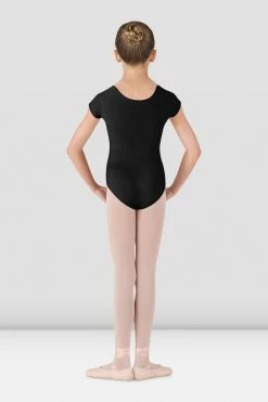 Hot Sale 🤩 BLOCHSTORE-US 👧 Girls Dujour Cap Sleeve Leotard Black 😉 -Children Dancewear Sales CL5602 BLK 02
