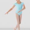 Discount 🛒 BLOCHSTORE-US 👧 Girls Dujour Cap Sleeve Leotard Pastel Blue 🌟