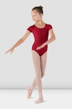 Best deal 💯 BLOCHSTORE-US 👧 Girls Dujour Cap Sleeve Leotard Red ⭐