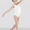 Best Pirce 👏 BLOCHSTORE-US 👧 Girls Dynamic Tank Leotard White 🛒 -Children Dancewear Sales CL5605 WHT 01