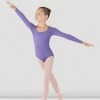 Discount ⌛ BLOCHSTORE-US 👧 Girls Meglio Long Sleeve Leotard Lavender 👍