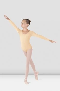 Best reviews of ⌛ BLOCHSTORE-US 👧 Girls Meglio Long Sleeve Leotard Sand 🌟