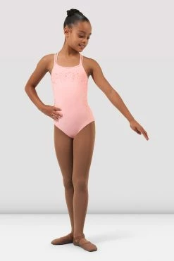Best deal 🤩 BLOCHSTORE-US 👧 Girls Felicia Scoop Neck Leotard 🍬 Candy Pink 👏