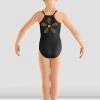 New ❤️ BLOCHSTORE-US 👧 Girls Begonia Flower Mesh Back Leotard Black 👏 -Children Dancewear Sales CL8097 BACK BLK