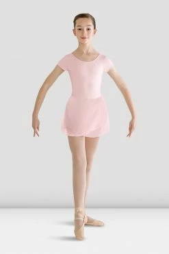 Best Sale 🌟 BLOCHSTORE-US 👧 Girls Prisha Short Sleeve 👗 Skirted Leotard Light Pink 🤩