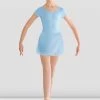 Budget 🥰 BLOCHSTORE-US 👧 Girls Prisha Short Sleeve 👗 Skirted Leotard Pastel Blue 🛒