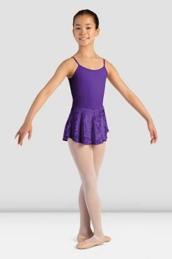 Cheap 👏 BLOCHSTORE-US 👧 Girls Angel Velvet Pull On 👗 Skirt Amethyst ⭐