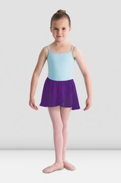 Hot Sale 👏 BLOCHSTORE-US 👧 Girls Barre Stretch Waist Ballet 👗 Skirt Aubergine 🔔