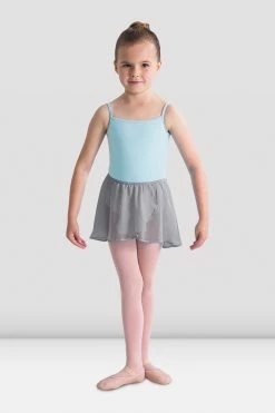 Hot Sale 👏 BLOCHSTORE-US 👧 Girls Barre Stretch Waist Ballet 👗 Skirt Grey ⌛