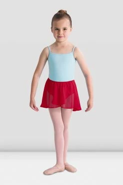 New ⭐ BLOCHSTORE-US 👧 Girls Barre Stretch Waist Ballet 👗 Skirt Red 🔥