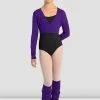 Brand new 🔔 BLOCHSTORE-US 👧 Girls Jaminca Knit Fixed Wrap Top Amethyst 🔔 -Children Dancewear Sales CZ3149 CW3540 AMT FRONT
