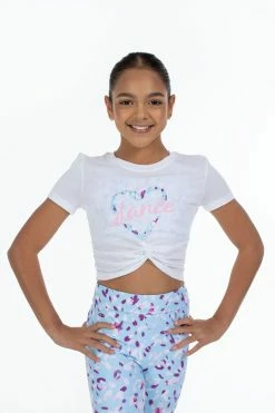 Hot Sale ❤️ BLOCHSTORE-US BLOCH X Flo Active Twist Front Tee White 🎁