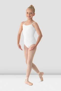 New ⌛ BLOCHSTORE-US 👧 Girls Mirella Camisole Leotard White 🌟