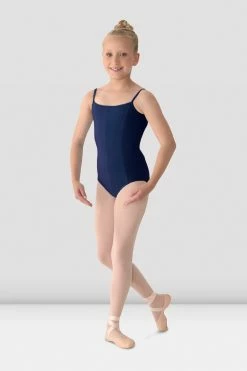 Cheap 🛒 BLOCHSTORE-US 👧 Girls Mirella Princess Seamed Camisole Leotard Navy 🧨