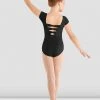 New ๐ฏ BLOCHSTORE-US ๐ง Girls Mirella Bow Cap Sleeve Leotard Black ๐ 2 New ๐ฏ BLOCHSTORE-US ๐ง Girls Mirella Bow Cap Sleeve Leotard Black ๐ -Children Dancewear Sales M414C Front BLK