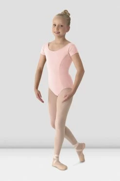 New 👍 BLOCHSTORE-US 👧 Girls Mirella Classic Short Sleeve Leotard Pink 🛒