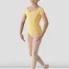 Budget ❤️ BLOCHSTORE-US 👧 Girls Mirella Classic Short Sleeve Leotard Buttercup 💯