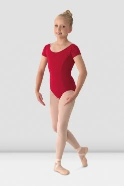 Best Sale ๐ฅฐ BLOCHSTORE-US ๐ง Girls Mirella Classic Short Sleeve Leotard Garnet ๐ฏ