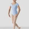 Wholesale ⭐ BLOCHSTORE-US 👧 Girls Mirella Classic Short Sleeve Leotard Light Blue 🛒 -Children Dancewear Sales M515C F LTB