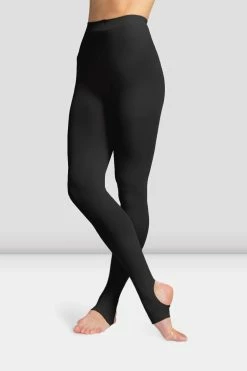 New ✔️ BLOCHSTORE-US 👧 Girls Contoursoft Stirrup Tights Black 🔔