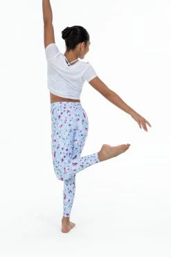 Cheap ✨ BLOCHSTORE-US BLOCH X Flo Active Full Length Leggings Pale Blue Petals ✨ -Children Dancewear Sales zlEzWzeo
